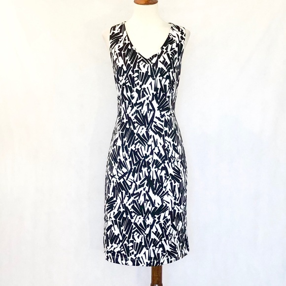 White House Black Market Pattern Sleeveless Dress - Picture 1 of 8